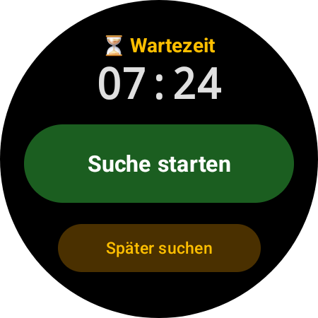 Wartezeit-Anzeige auf der Smartwatch
